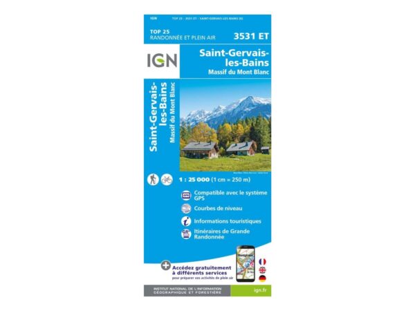 Carte Ign Saint-gervais-les-bains Massif Du Mont Blanc