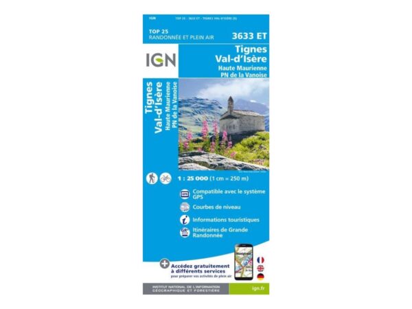Carte Ign Tignes Val-d'isère Haute Maurienne Parc National De La Vanoise
