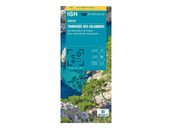Carte Ign Traversée Des Calanques De Marseille À La Ciotat Parc National Des Calanques