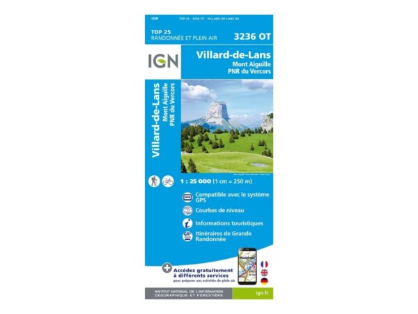 Carte Ign Villard-de-lans Mont Aiguille Pnr Du Vercors