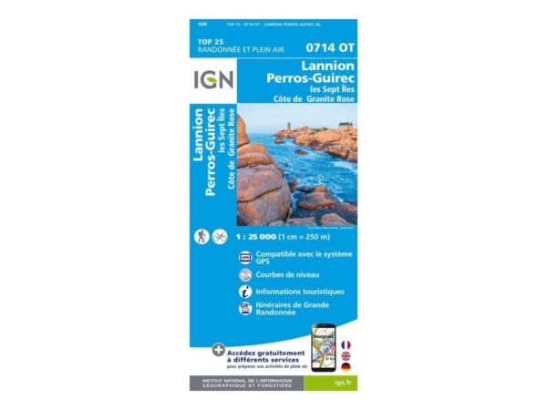 Carte Lannion, Perros-guirec, Les Sept Îles, Côte De Granit Rose