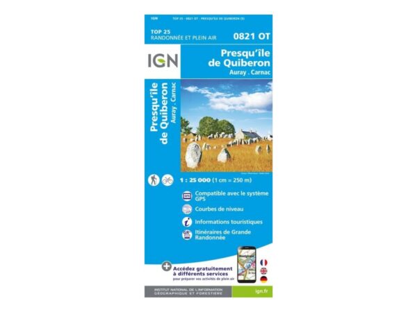 Carte Presqu'île De Quiberon, Auray, Carnac