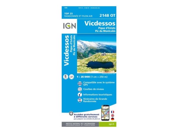 Carte Vicdessos, Pique D'estats Et Pic Du Montcalm