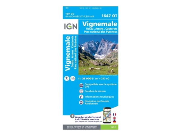 Carte Vignemale Ossau Cauterets