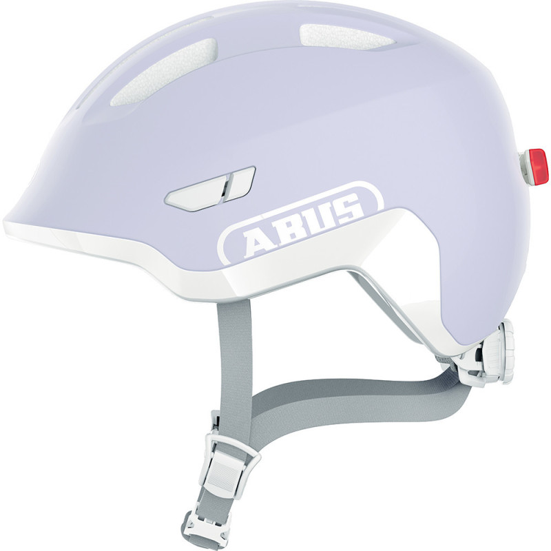 Casque vélo enfant Abus Smiley 3.0 ACE LED - Édition Pure - Lavande, S : 45 - 50 cm