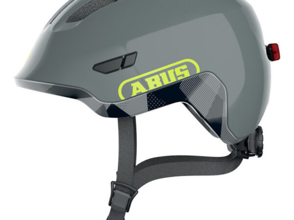 Casque vélo enfant Abus Smiley 3.0 ACE LED - Gris, S : 45 - 50 cm