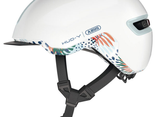 Casque vélo ville Abus Hud-Y - Blanc motifs, L : 57 - 61 cm