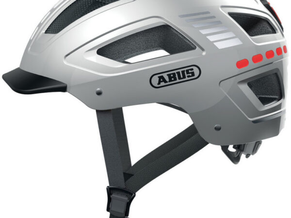 Casque vélo ville Abus Hyban 2.0 LED - Gris, XL : 58 - 63 cm