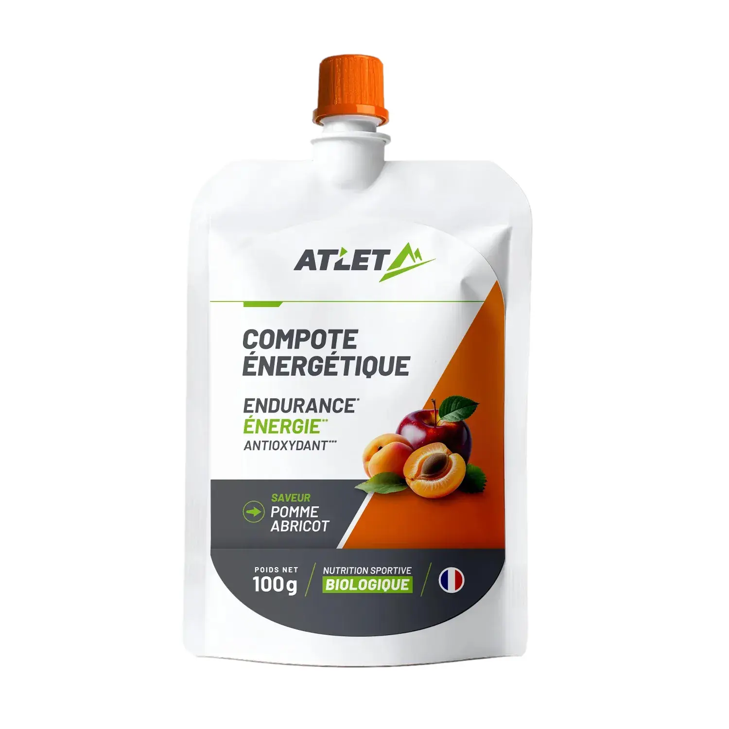 Compote Energétique Bio Pomme Abricot ATLET Nutrition