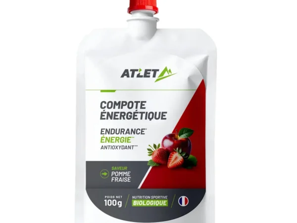 Compote Energétique Bio Pomme Fraise ATLET Nutrition