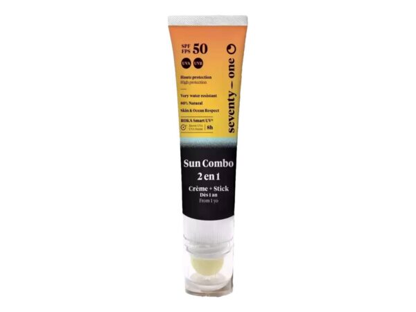 Crème Solaire Stick 2-en-1 Visage Et Lèvres Spf50