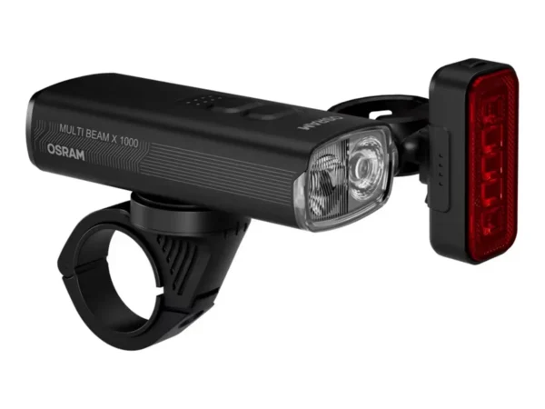 Éclairage avant et arrière rechargeable USB-C Osram Multi Beam X1000