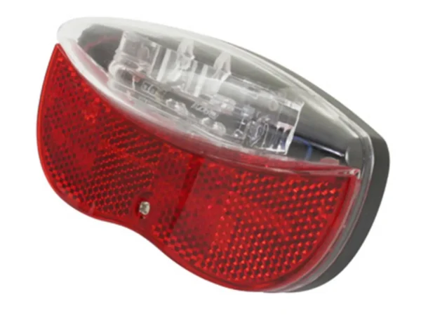Éclairage vélo à pile arrière sur porte-bagages 2 Leds P2R