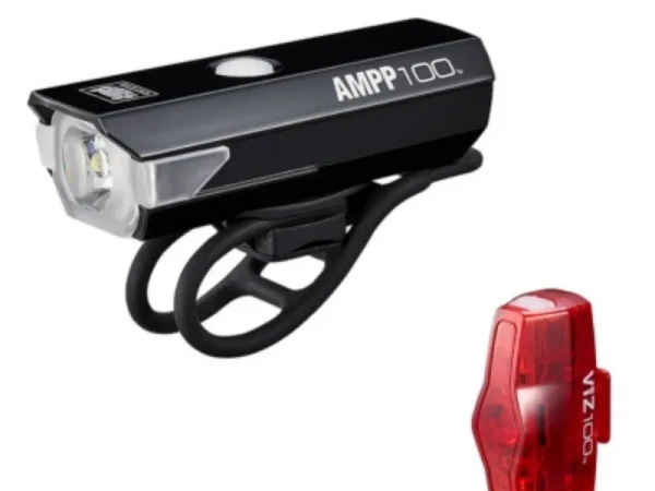 Éclairage vélo avant et arrière Cateye Ampp 100 & Viz 100