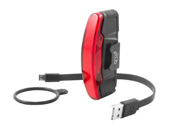 Éclairage vélo USB arrière livré 3 fonctions standard, éco, flash Spanninga Arco