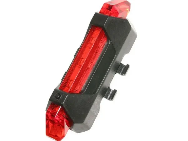 Éclairage vélo USB arrière sur tige de selle ou haubans 5 Leds 2 fonctions P2R