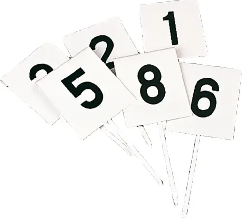 Fiches de marquage rectangulaires Sporti (x12)