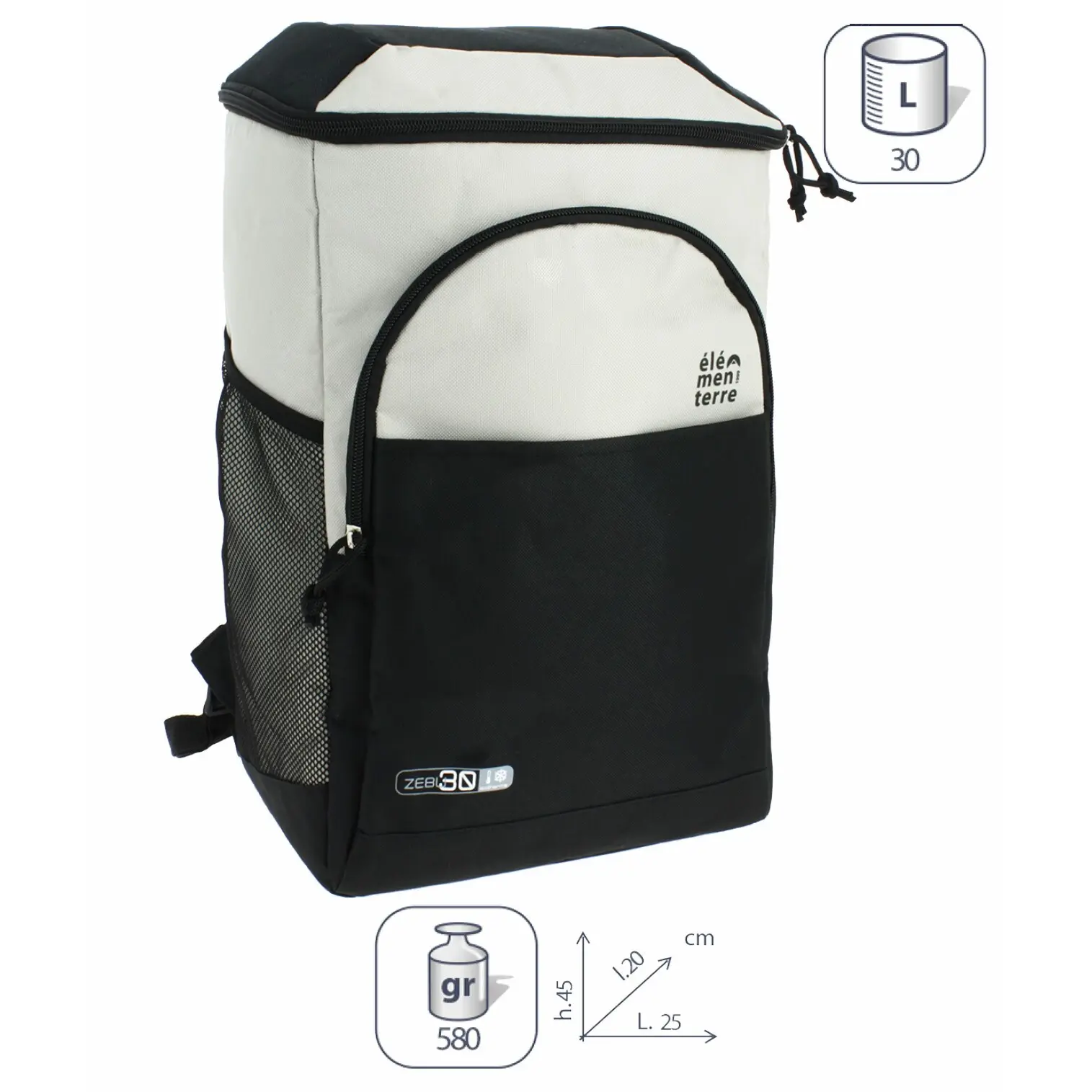 Glacière sac à dos isotherme Élémenterre Zebu