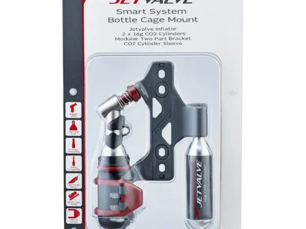 Gonfleur jetvalve avec support fixation porte bidon - livré avec 2 cartouches sur carte Weldtite 16g