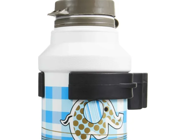 Gourde + porte-Gourde blanc bouchon à clipser Polisport Elephant