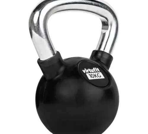 Kettlebell caoutchouc/chrome VirtuFit
