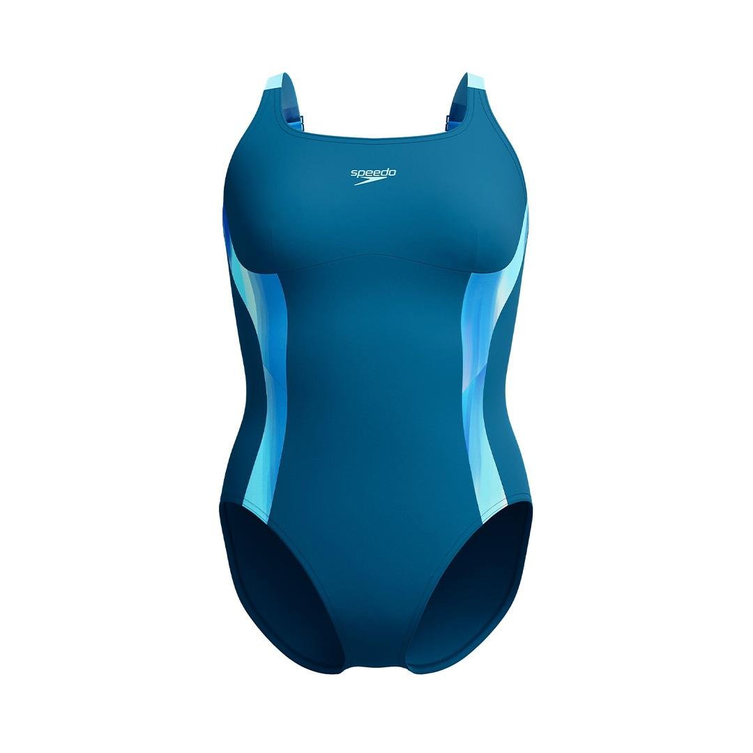 Maillot De Bain 1 Pièce Eco Print Splice Shaping - Femme