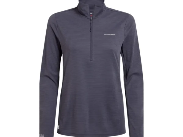 Maillot manches longues 1/2 zip femme Craghoppers NosiLife SolarShield+