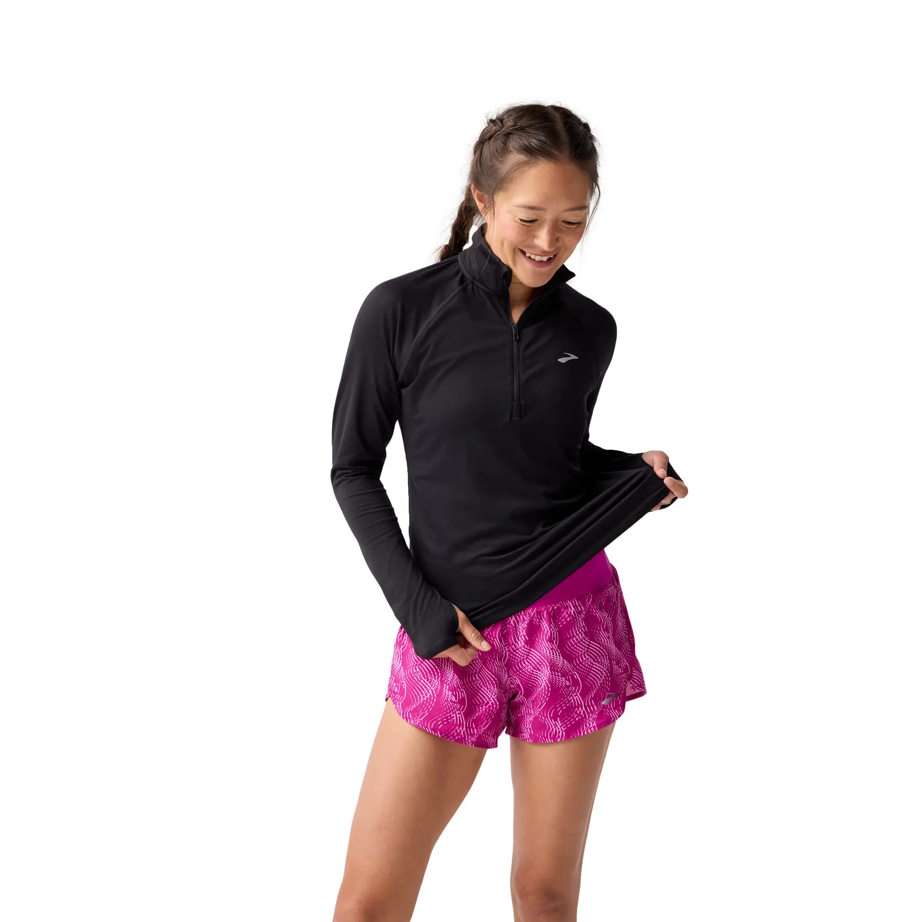 Maillot technique manches longues 1/2 zip femme Brooks Dash 3.0