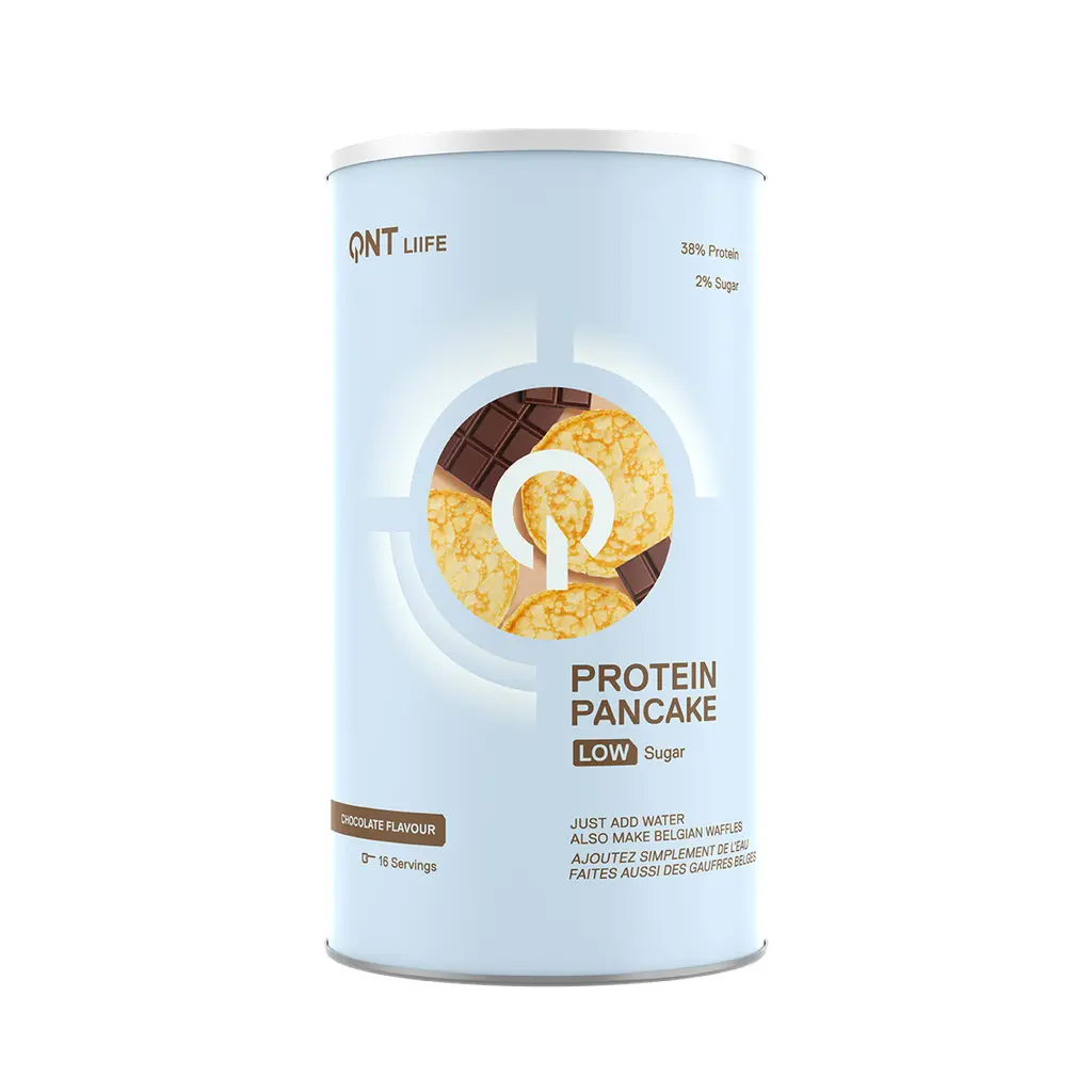 Nutrition protéinée allégée en sucre Chocolat belge QNT Protein Pancake
