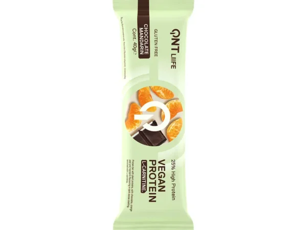 Nutrition protéinée Chocolat Mandarine QNT Liife Vegan Protein Bar + L-Carnitine