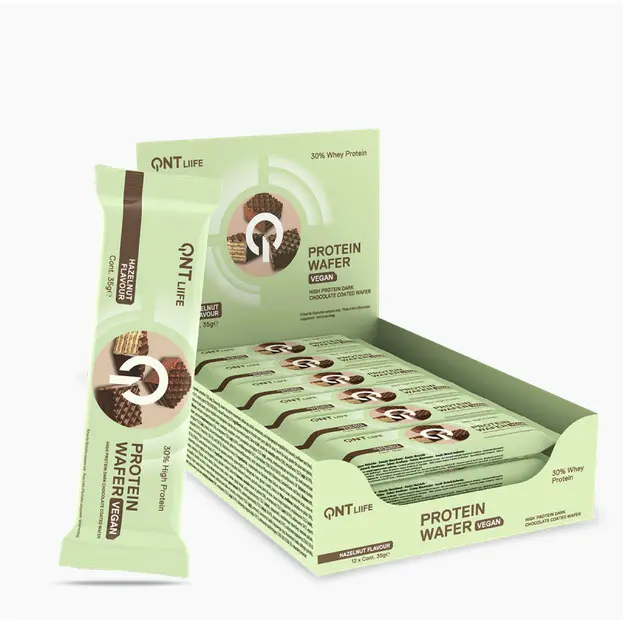 Nutrition protéinée Noisette QNT Vegan Wafer Bar