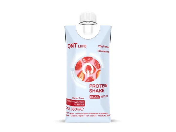 Nutrition protéinée shake de lactosérum fraise QNT Tetra