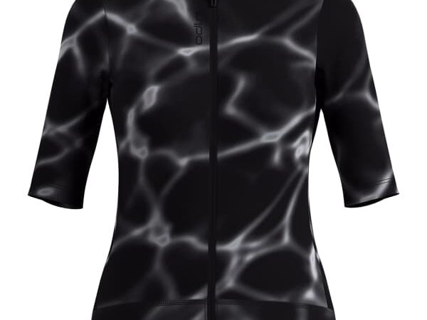 ODLO ZEROWEIGHT PRO PRINT TSHIRT S/U COLLAR S/S FULL ZIP W