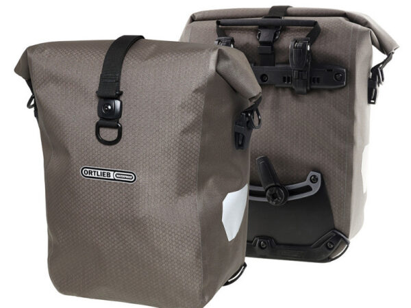 Paire de sacoches avant bikepacking Ortlieb Gravel-Pack 2 x 12.5L - Dark Sand