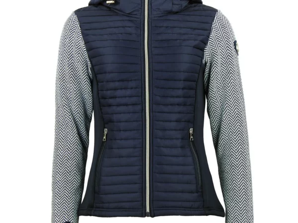 Blouson à capuche zippé tri-matière femme Peak Mountain