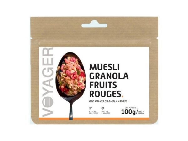 Petit-déjeuner Lyophilisé - Muesli Granola Fruits Rouges