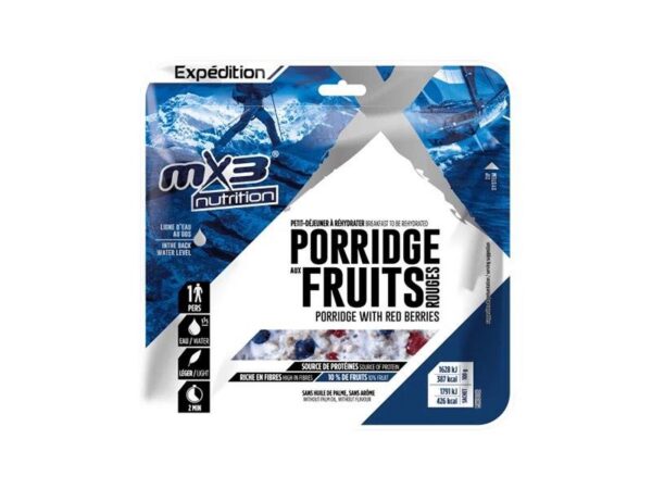 Petit-déjeuner Lyophilisé - Porridge Aux Fruits Rouges