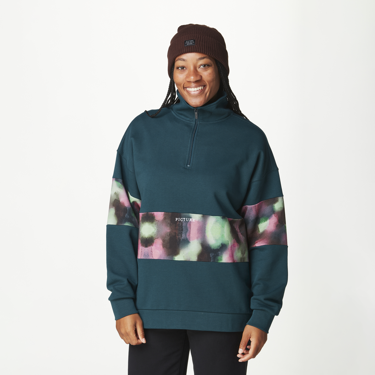 Picture Sweat - Sweat 1/4 zippé femme FIR RUGBY - Femme