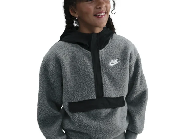 Polaire à capuche 1/4 zip enfant Nike Club Fleece