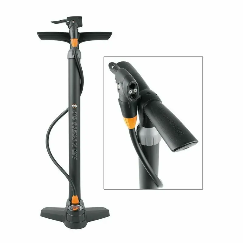 Pompe à pied avec manomètre SKS Air-X-Press 8