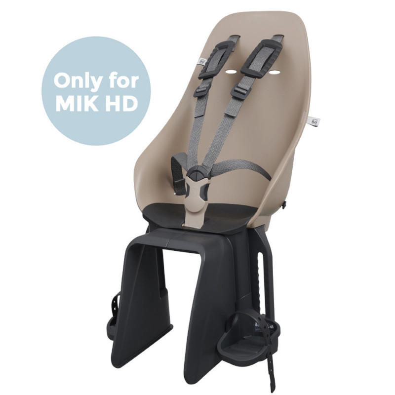 Porte-bébé vélo arrière sur porte-bagages Urban Iki MIK HD - Beige/noir