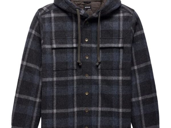 PRANA ASGARD HOODED FLANNEL SHIRT