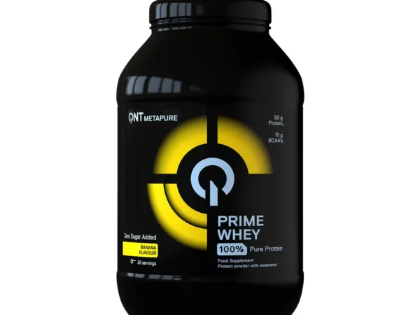 Protéine mélange 100 % d'isolat et de concentré de lactosérum Banane QNT Prime Whey 908 g