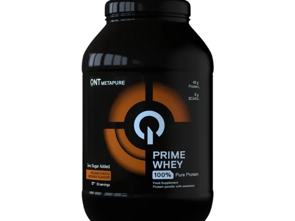 Protéine mélange 100 % d'isolat et de concentré de lactosérum Chocolat belge Brownie QNT Prime Whey 908 g