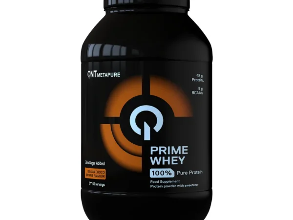 Protéine mélange 100 % d'isolat et de concentré de lactosérum Chocolat belge Brownie QNT Prime Whey 2 kg