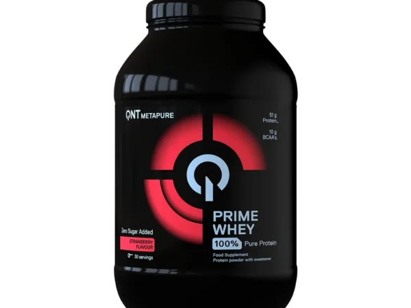 Protéine mélange 100 % d'isolat et de concentré de lactosérum Fraise QNT Prime Whey 908 g