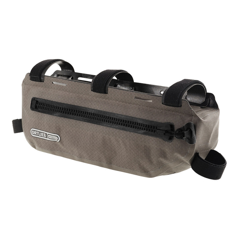 Sacoche de cadre bikepacking Ortlieb Frame-Pack TopTube 3 ou 4L - 3 L, Dark Sand