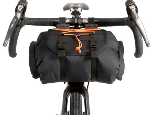 Sacoche de guidon Restrap Bar Bag 14L (option +1.5L ou + 3L) - 14 L, Noir / Orange