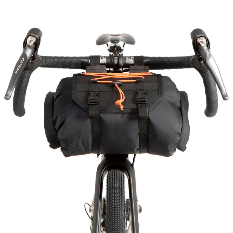Sacoche de guidon Restrap Bar Bag 14L (option +1.5L ou + 3L) - 14 L, Noir / Orange