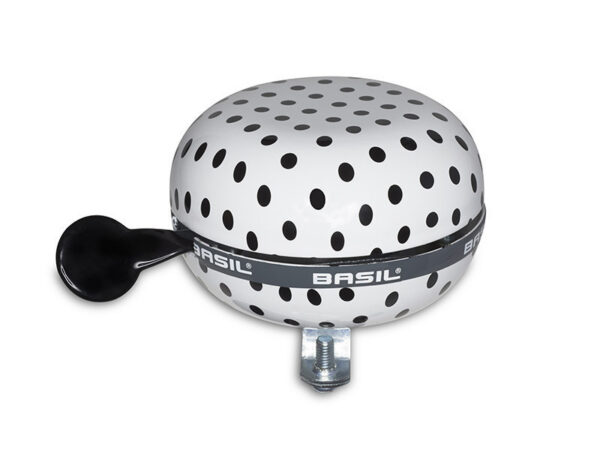 Sonnette Basil Polka - Blanc/pois noirs
